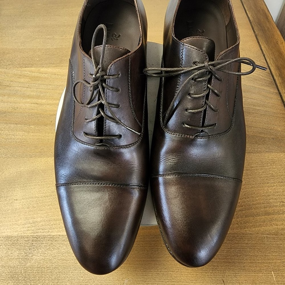 Di Lusso Bespoke Chocolate Captoe Men's Shoes, multiple sizes